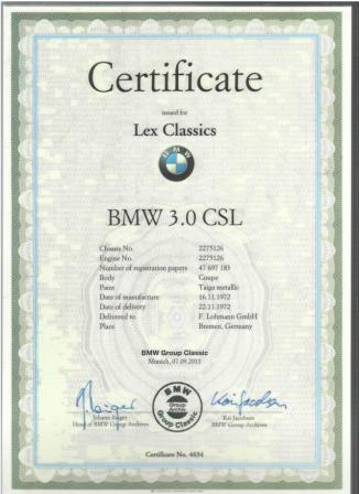 BMW 30 csl e9 2275126